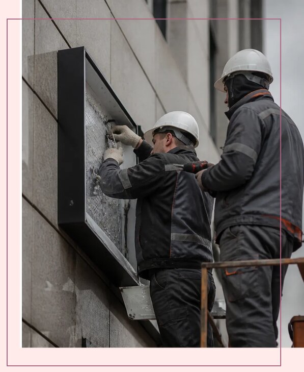 Профессиональная замена подсветки рекламной вывески в Ирбите